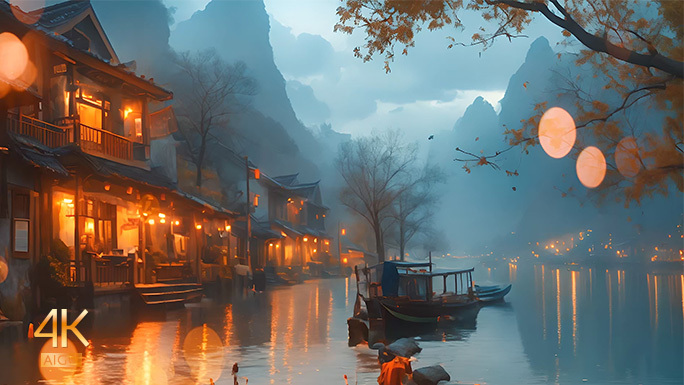 中国古镇 江南水乡 古代氛围 古典风格