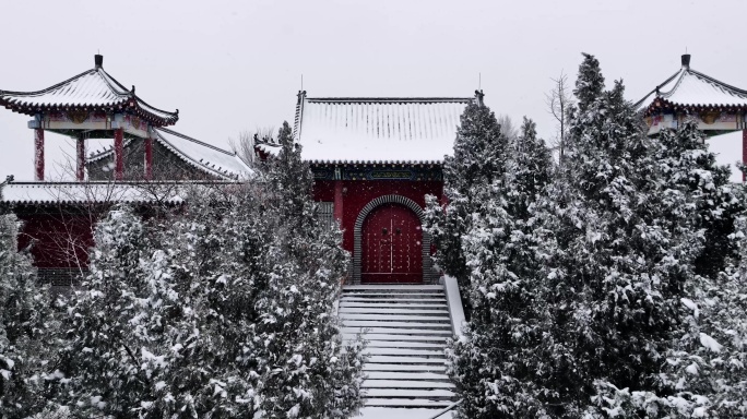 碧霞祠雪景