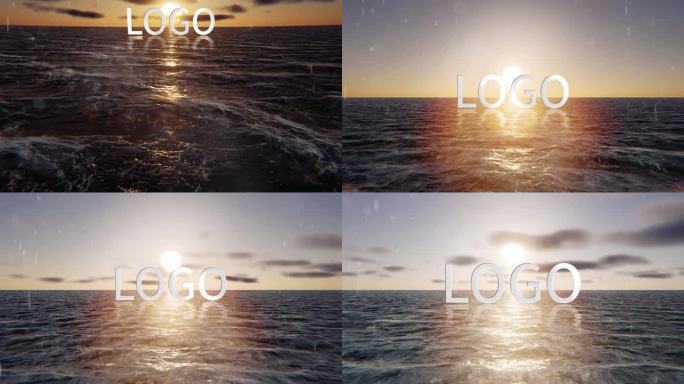 6组海面日出大海日落太阳升起片头模板