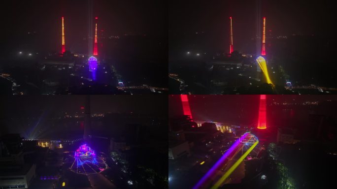 重庆九龙坡发电厂第二届国际灯光艺术节航拍