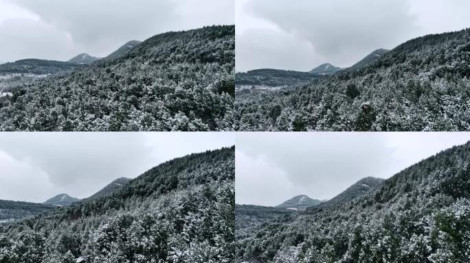 龙鼎大道凤凰山雪景航拍