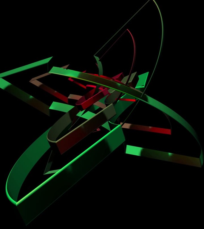 几何变换运动3D元素垂直视频