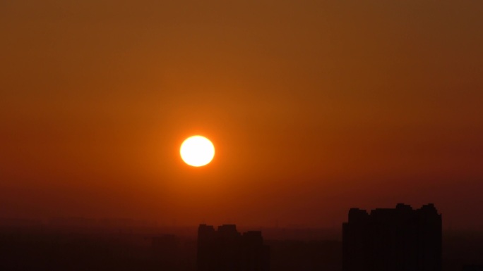 日出黎明清晨晨曦初升太阳破晓城市日出