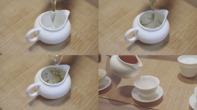 缓慢倒茶 公道杯分茶禅茶一味