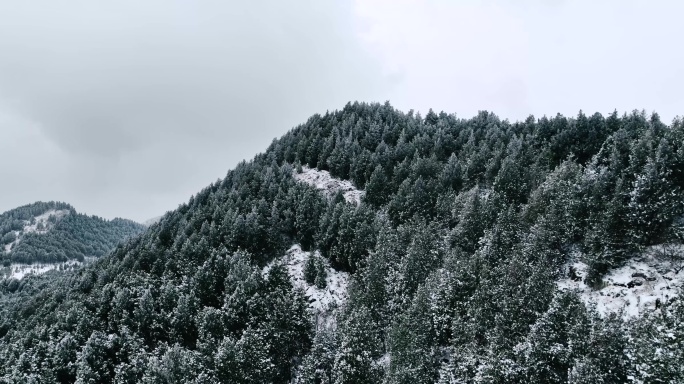 龙鼎大道凤凰山雪景航拍