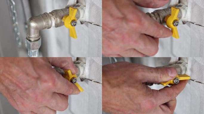在断开柔性燃气管线与管道的连接之前，先关闭家用天然气主截止阀。