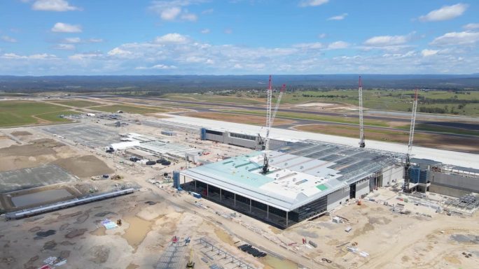 2023年12月23日，无人机拍摄了新南威尔士州西悉尼Badgerys Creek的新西悉尼国际机场
