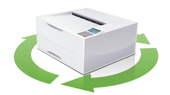 激光打印机和回收(反射，循环)
