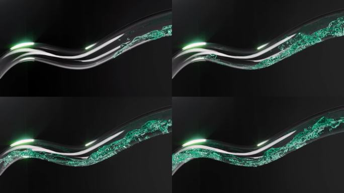 绿色液体玻璃管在医学化学实验科学实验室中的应用