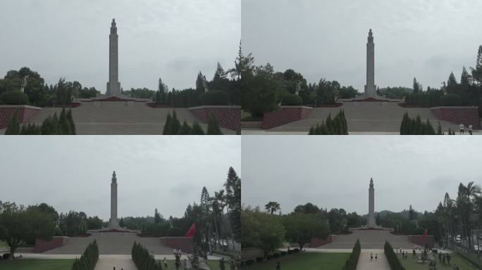 厦门虎园路革命烈士纪念碑陵园永镇海疆航拍