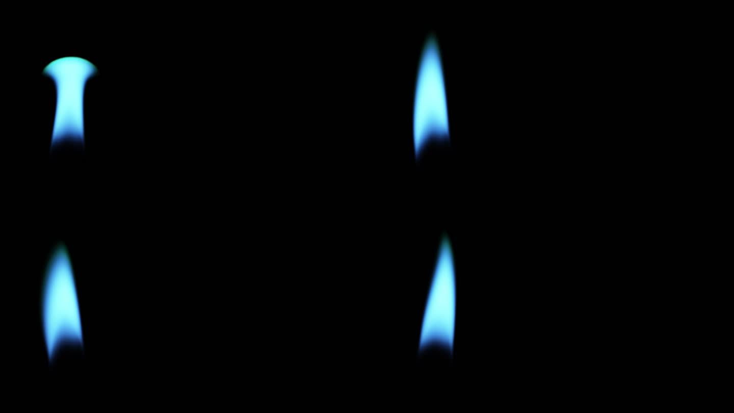 蓝色火焰，蜡烛火焰，火焰，燃烧，火焰