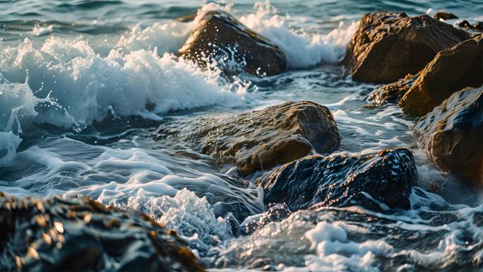 海浪波涛汹涌