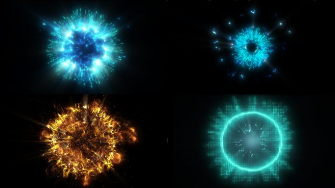 6组4K震撼爆炸转场透明素材