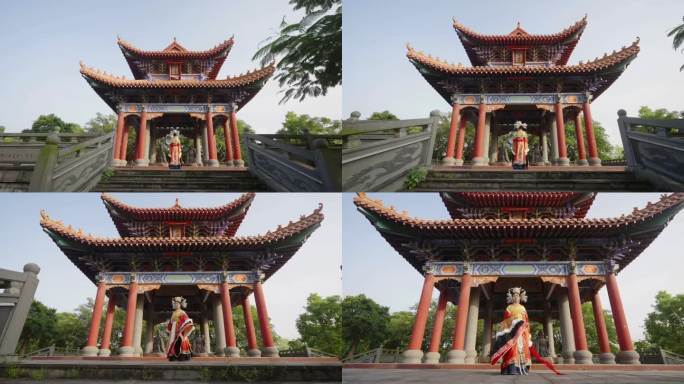 4K古风中国风唯美大气盛唐汉服仙女