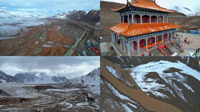 昆仑山龙凤无极宫青藏公路风景