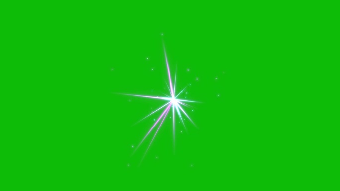 视觉效果，视觉特效，绿屏上发光的星星3D动画