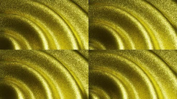 4k金色粒子波浪 循环金色流金 流金沙