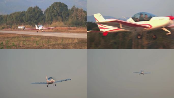 长沙宁乡通航机场起降的轻型运动类飞机