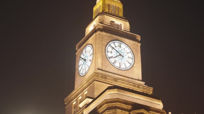 上海海关大楼建筑夜景