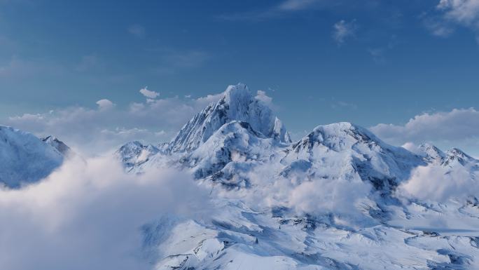 雪山冰山云海高山山脉山峦群山大山大气开场