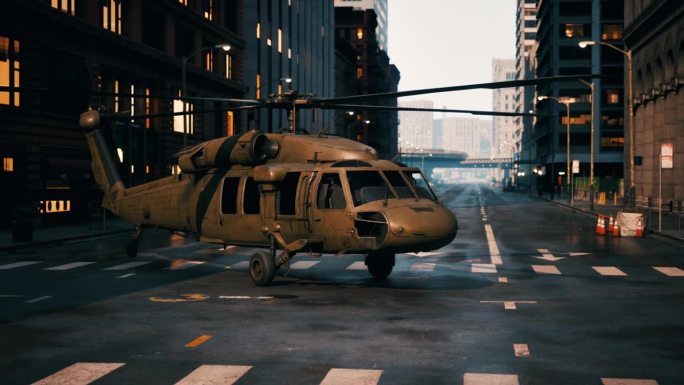 纽约的军用直升机