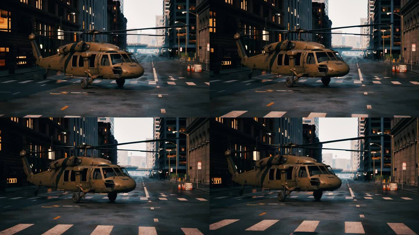纽约的军用直升机