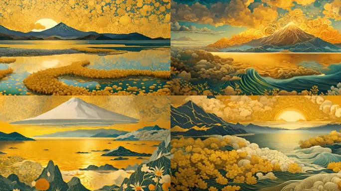 4K超清神话古老山岳，电影舞台巨幕横屏