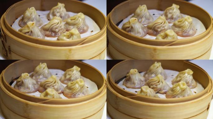 淮扬菜美食传统中式面食，小笼包汤包灌汤包