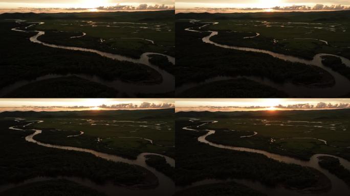 湿地 河流  呼伦贝尔 额尔古纳