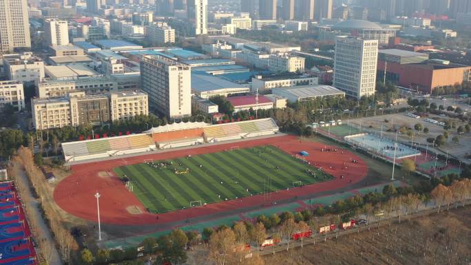 4K原素材-航拍安徽新华学院