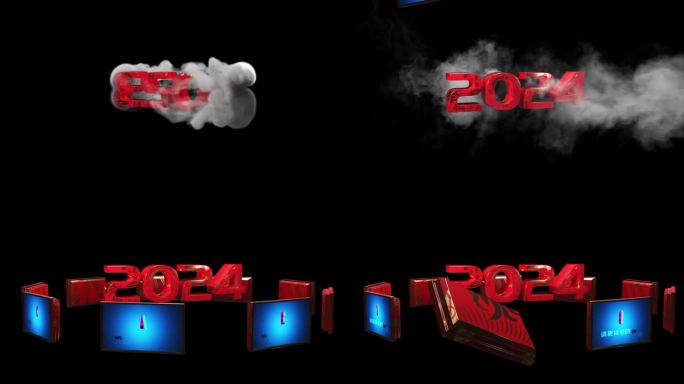 时间轴跨年度转场动画烟雾特效震撼AE模板