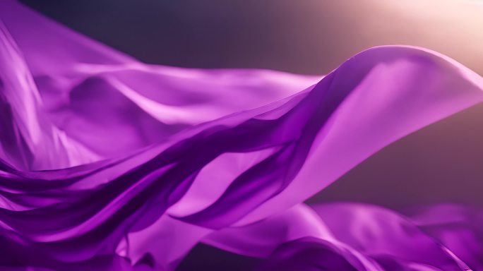 紫色布在空中飘 紫色 紫色丝绸