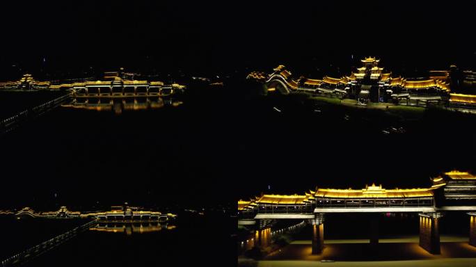 黔江风雨廊桥夜景