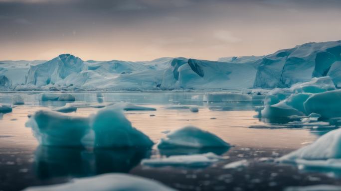 冰川冰面海洋大海冰海8k背景