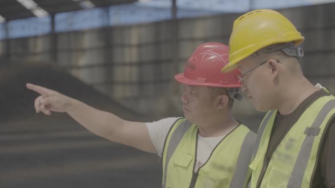 【4K】煤矿煤场工业经理巡查现场作业安全