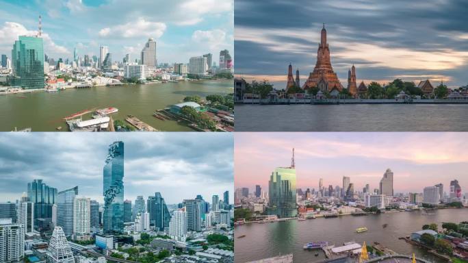 原创 泰国曼谷城市地标建筑延时风光合集