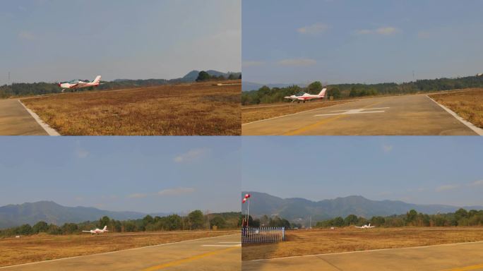 长沙宁乡通航机场飞行的轻型运动类飞机