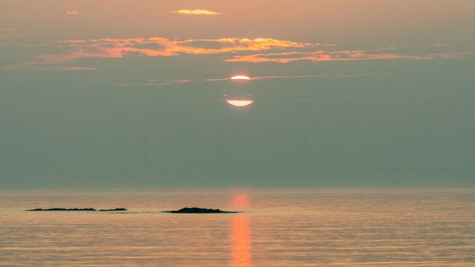 海上日出梦幻朝霞4K延空镜素材