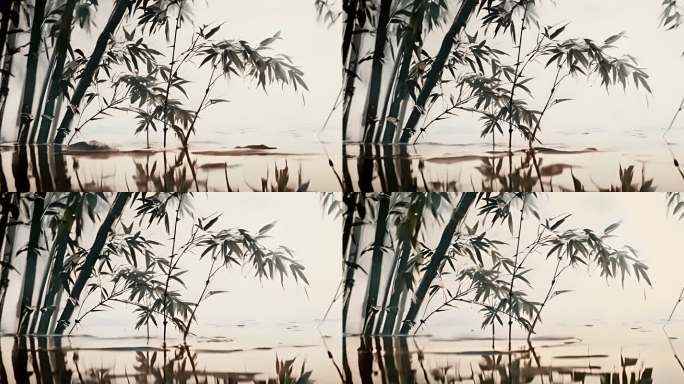 中国风水墨竹子动画