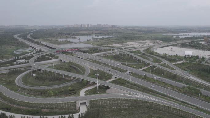 【5K】内蒙古鄂尔多斯发达的路网高速公路