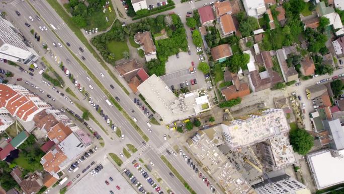 诺维萨德城市交通鸟瞰图
