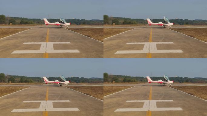 湖南长沙宁乡通航机场的轻型运动类飞机