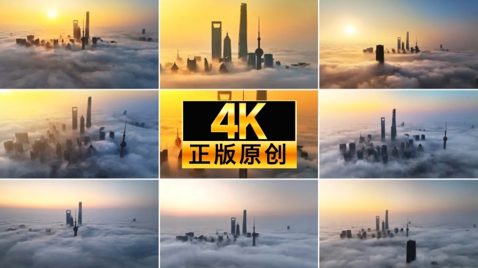 2024上海日出 上海云海平流雾 城市