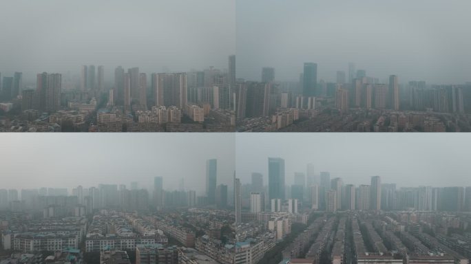 城市空气污染雾霾天气