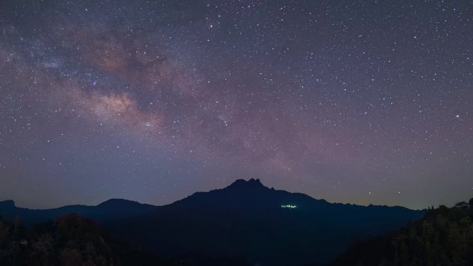 星空银河山川广西大山星河夏季延时夜景片头