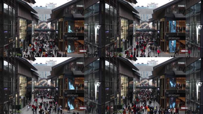 成都太古里人流延时摄影