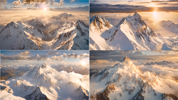 山雪山山峰山脉意境风景