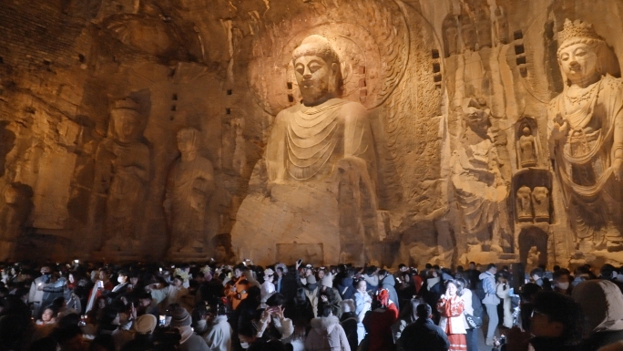 河南洛阳龙门石窟景区旅游