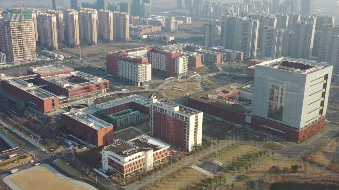 4K原素材-航拍中国科学技术大学高新校区