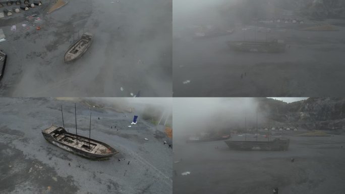 金华小冰岛无人机低空运镜穿雾